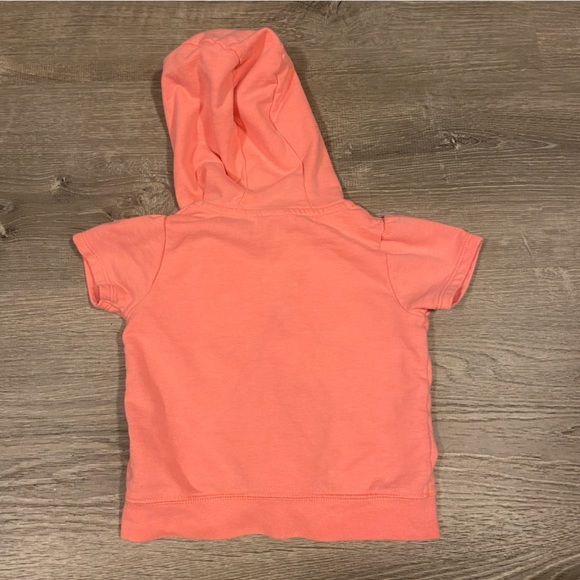 Carters LOVE coral hooded zipper shirt sleeve sweatshirt size 18M EUC - Picture 2 of 3